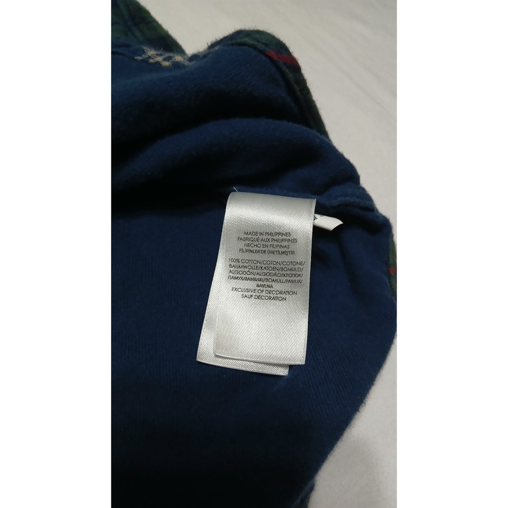 Polo Ralph Lauren Shirt Mens M Green Blue Tartan Plaid Cotton Lined Classic Fit - Picture 10 of 14